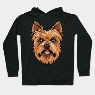 Australian Terrier Face Cute Cartoon Puppy Dog Lover Hoodie